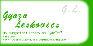 gyozo leskovics business card